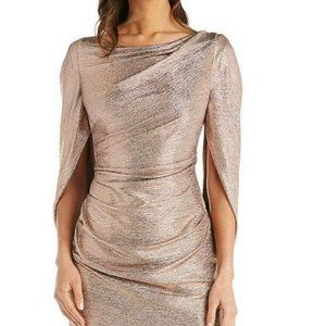 New drape metallic gown by R & M Richard's size 16